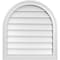 Ekena Millwork Round Top Surface Mount PVC Gable Vent w/ 2"W x 1-1/2"P Brickmould Frame, 24"W x 26"H GVPRT24X2602SN - alternate 1